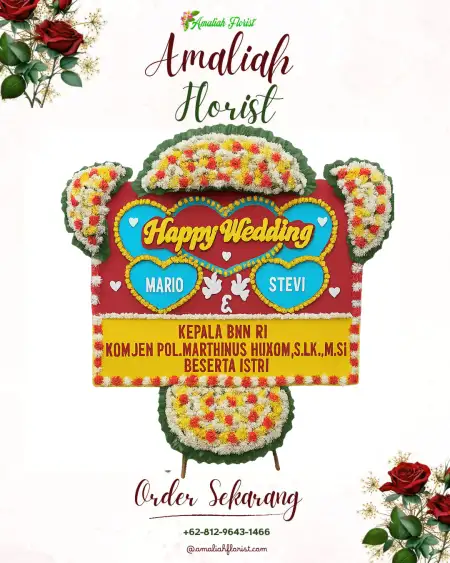 Papan Bunga Pernikahan Pancasura
